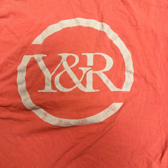 Y&R Coral Red Graphic Logo Tee Oversized Unisex Streetwear Shirt 100% Cotton (L) - Picture 8 of 12